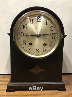 Small Seth Thomas Marquetry Inlaid Mantle Clock 120 Movement
