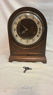 Small Seth Thomas No 124 8 day Wood Mantle Clock Beehive Westminster chime