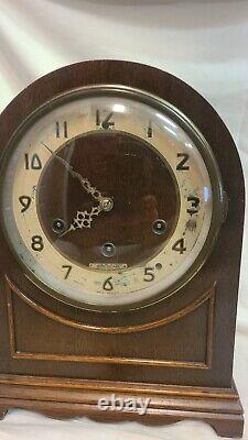 Small Seth Thomas No 124 8 day Wood Mantle Clock Beehive Westminster chime