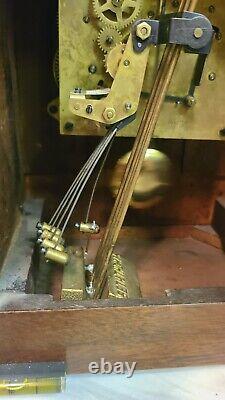 Small Seth Thomas No 124 8 day Wood Mantle Clock Beehive Westminster chime