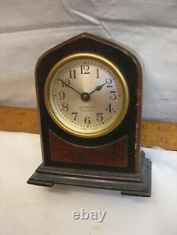 Small Seth Thomas Wood Mantle Gothic Clock Beehive Westminster 4-Jewel Shelf