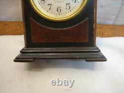 Small Seth Thomas Wood Mantle Gothic Clock Beehive Westminster 4-Jewel Shelf