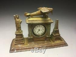 Spirit Of St Louis Seth Thomas Souvenir Clock New York Paris Lindbergh