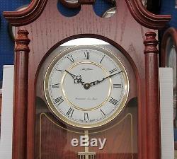 Split Pediment Oak Wall Clock Whitley Made By The Seth Thomas Wok7080h
