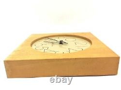 Square Wood Seth Thomas Wall Clock Quartz Talley Industries Untested Parts