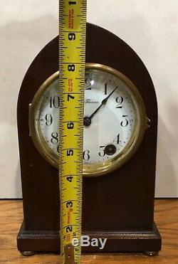 Tiny Seth Thomas Essex 8 Day Key Wind Mantel Table Shelf Clock