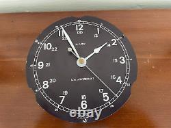 U. S. Government M Low Black Bakelite Mark I Deck/Ships Clock Korea, Vietnam Era