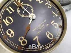 USN Destroyer WW2 7 Seth Thomas Ship's Bulkhead Historic Clock Chrome case D220