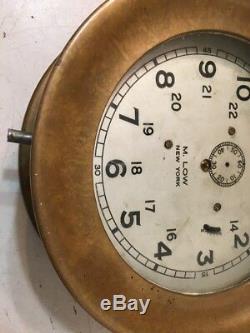 Unusual Rare M Low Waltham Ships Clock Case Parts Chelsea Seth Thomas Era