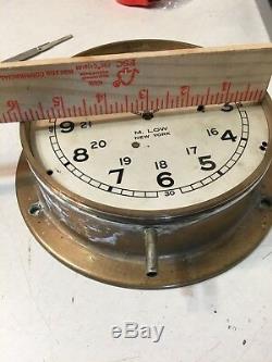 Unusual Rare M Low Waltham Ships Clock Case Parts Chelsea Seth Thomas Era