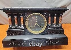 V. Vintage Elegant Seth Thomas Adamantine Mantle Clock Circa 1900's Works Well