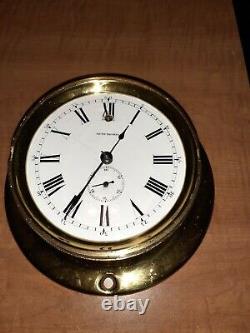 VERY RARE! Antique 1890's SETH THOMAS SIDE WIND SHIP'S CHRONOMETER LEVEL clock