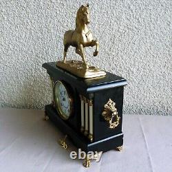 VINTAGE SETH THOMAS MANTLE CLOCK 6 PILLAR 8 DAY WithKEY WORKS