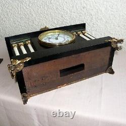 VINTAGE SETH THOMAS MANTLE CLOCK 6 PILLAR 8 DAY WithKEY WORKS