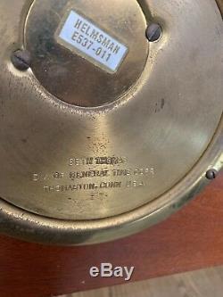 VINTAGE SETH THOMAS SHIPS BELL Striking MANTLE CLOCK & BAROMETER HELMSMAN