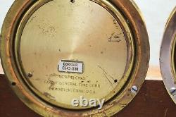 VTG Brass Seth Thomas Ship's Clock & Barometer Corsair E537-000 Catalog #1604