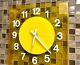 Vtg Mod Seth Thomas Visionette Yellow Lucite Wall Clock Mid Century Modern Usa
