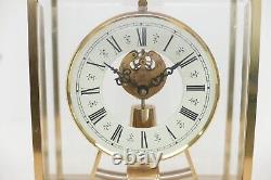 VTG Seth Thomas Brass Glass Skeleton Carriage Mantel Clock #0792 Kundo Germany