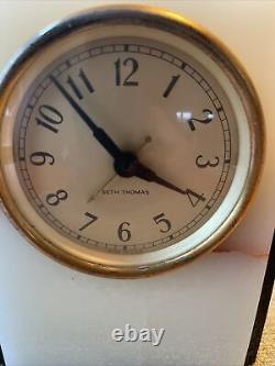 Vantage Seth Thomas Solid Marble Electric Clock