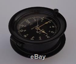 Very Clean Wwii Seth Thomas U. S. Navy Bakelite Deck Clock