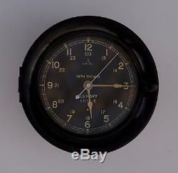 Very Clean Wwii Seth Thomas U. S. Navy Bakelite Deck Clock