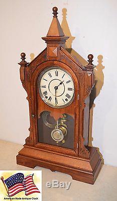 Very Rare Seth Thomas Lafayette 1883 Fine City Series Antique Cabinet Clock