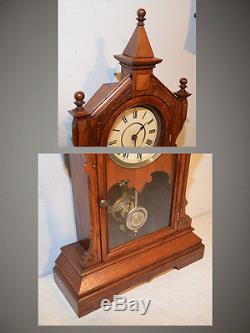 Very Rare Seth Thomas Lafayette 1883 Fine City Series Antique Cabinet Clock