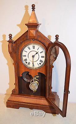 Very Rare Seth Thomas Lafayette 1883 Fine City Series Antique Cabinet Clock