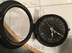 Very Vintage Seth Thomas Us Military 24 Hour Wind Up Ship Clock