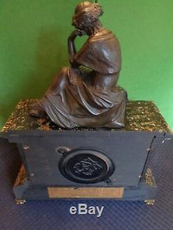 Victorian Seth Thomas Adamantine Mantle Clock. Stamped 7981i