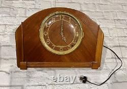 Vint. Seth Thomas Simsbury Art Deco Westminster chime mantel clock Electric