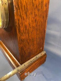 Vintage 13 Seth Thomas Simple Wood Clock WORKING Chimes See Video 4689