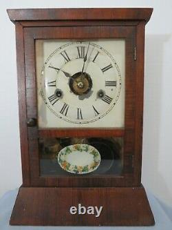 Vintage 1860s Seth Thomas Key Wind 30 Hour Spring Clock Mantle Parlor Cottage