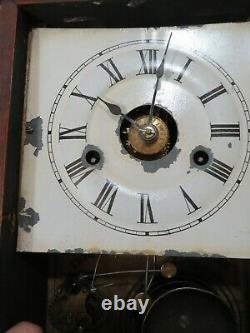 Vintage 1860s Seth Thomas Key Wind 30 Hour Spring Clock Mantle Parlor Cottage