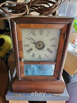 Vintage 1860s Seth Thomas Mantle Parlor Cottage Clock Modified to Electric Read