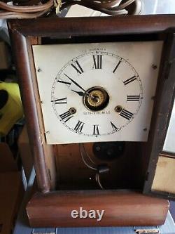 Vintage 1860s Seth Thomas Mantle Parlor Cottage Clock Modified to Electric Read