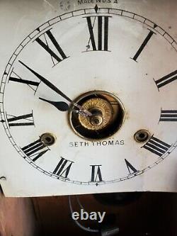 Vintage 1860s Seth Thomas Mantle Parlor Cottage Clock Modified to Electric Read