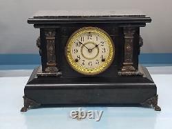 Vintage 1880s Seth Thomas Model 102 Adamantine Mantle Clock With Key Working L3