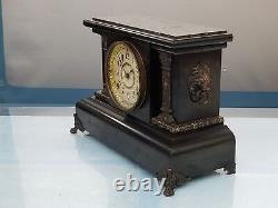 Vintage 1880s Seth Thomas Model 102 Adamantine Mantle Clock With Key Working L3