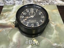 Vintage 1943 U. S. Navy Ww II Mark I-deck Seth Thomas 60200 Ships Clock Working