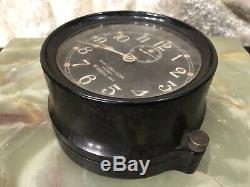 Vintage 1943 U. S. Navy Ww II Mark I-deck Seth Thomas 60200 Ships Clock Working