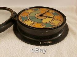Vintage 1944 WWII SETH THOMAS US Navy Radio Room Sector Bakelite Clock 10 3/4