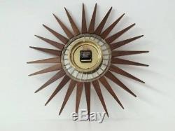 Vintage 1950s 1960s SETH THOMAS made Seth Thomas USA Sunburst clock wall clock