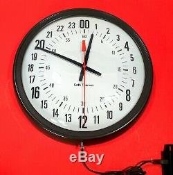 Vintage 1950s Seth Thomas Electric 24 Hr Dial Okinawa Army Vet Owned Wall Clock