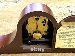 Vintage 1960s Seth Thomas Mantel Clock Lynton 2W Tambour A208 Series 8 day Wind