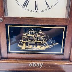 Vintage 1981 Seth Thomas Maple Steeple Mantle/Shelf Quartz Clock Nautical Theme