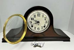 Vintage 8 Day Bim Bam Tambour Mantel Clock 1/4 and hour Chime Seth Thomas Works