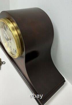 Vintage 8 Day Bim Bam Tambour Mantel Clock 1/4 and hour Chime Seth Thomas Works