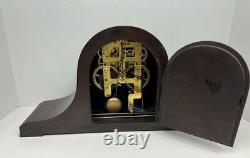 Vintage 8 Day Bim Bam Tambour Mantel Clock 1/4 and hour Chime Seth Thomas Works