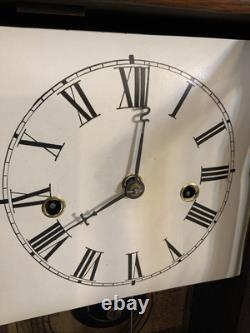Vintage ANTIQUE SETH THOMAS COTTAGE 30 HR Cherub Glass Door MANTEL CLOCK